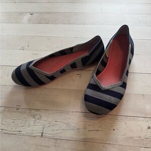 Rothy's Riviera Big Stripe ballet flat, size 9.5